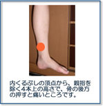 冷え性に効く　　三陰交（さんいんこう）のツボ