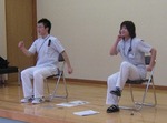 介護予防教室　寝たきりにならないために　準備運動