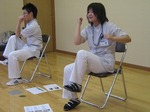 介護予防教室　寝たきりにならないために　準備運動