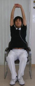 身体を前後に倒す運動　後ろに反らす