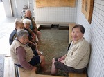 南東北クリニックの足湯にて