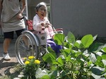 お花を観賞中