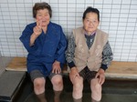 南東北医療クリニックの足湯にて