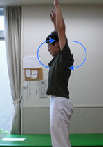 肩こりの原因と解消体操　6　腕を大きく回す