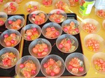 フルーツポンチ作り