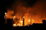 日本三大火祭り松明あかし　須賀川市　Japanese 3 conflagration festival torch proof