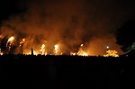 日本三大火祭り松明あかし　須賀川市　Japanese 3 conflagration festival torch proof