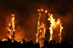 日本三大火祭り松明あかし　須賀川市　Japanese 3 conflagration festival torch proof
