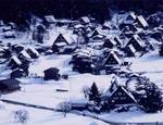 冬の白川郷　早朝