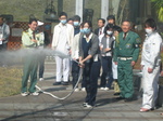 消火散水栓放水体験訓練
