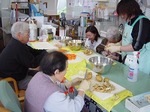 芋煮の準備