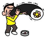 恵方巻き　今年の恵方を向いて無言でかぶりつく