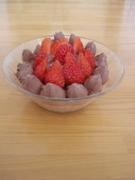 完成！！苺たっぷりﾁｮｺﾑｰｽ