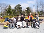 お花見ツアーの記念撮影